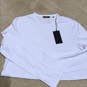 Cuts White Long Sleeve Shirt